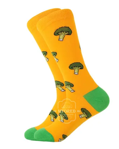 Chaussettes Jaunes Fantaisie Brocolis