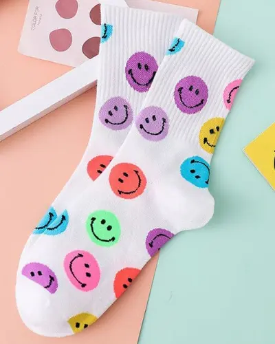 Chaussettes Fantaisie Smileys Colorés