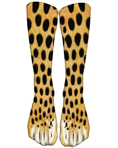 Chaussettes Hautes Fantaisie Léopard